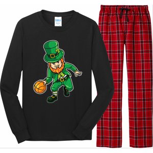 Basketball St Patricks Day Long Sleeve Pajama Set