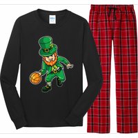 Basketball St Patricks Day Long Sleeve Pajama Set