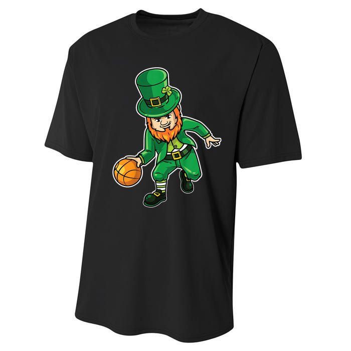 Basketball St Patricks Day Performance Sprint T-Shirt