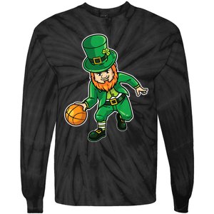 Basketball St Patricks Day Tie-Dye Long Sleeve Shirt