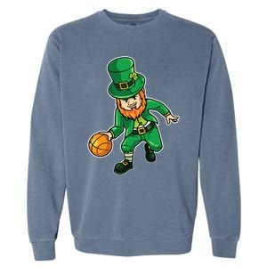 Basketball St Patricks Day Garment-Dyed Sweatshirt