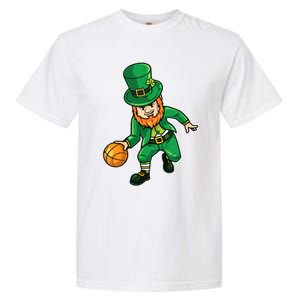 Basketball St Patricks Day Garment-Dyed Heavyweight T-Shirt