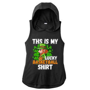 Basketball St Patricks Day Gift Ladies PosiCharge Tri-Blend Wicking Draft Hoodie Tank