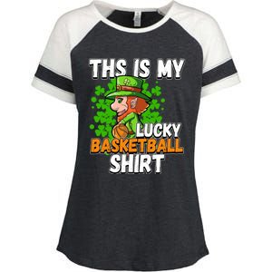 Basketball St Patricks Day Gift Enza Ladies Jersey Colorblock Tee