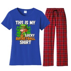 Basketball St Patricks Day Gift Women's Flannel Pajama Set