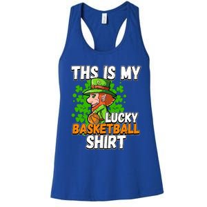 Basketball St Patricks Day Gift Women's Racerback Tank