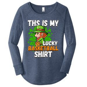 Basketball St Patricks Day Gift Women's Perfect Tri Tunic Long Sleeve Shirt