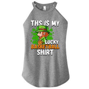 Basketball St Patricks Day Gift Women's Perfect Tri Rocker Tank