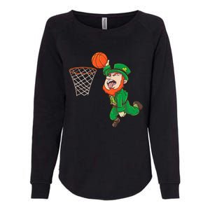 Basketball St Patrick's Day Leprechaun Funny Gift Womens California Wash Sweatshirt