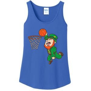 Basketball St Patrick's Day Leprechaun Funny Gift Ladies Essential Tank