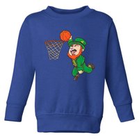 Basketball St Patrick's Day Leprechaun Funny Gift Toddler Sweatshirt