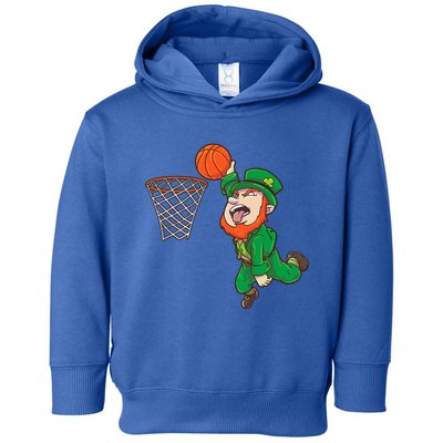 Basketball St Patrick's Day Leprechaun Funny Gift Toddler Hoodie