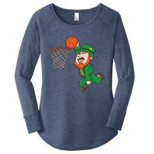 Basketball St Patrick's Day Leprechaun Funny Gift Women's Perfect Tri Tunic Long Sleeve Shirt