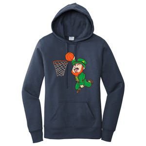 Basketball St Patrick's Day Leprechaun Funny Gift Women's Pullover Hoodie