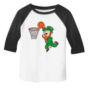 Basketball St Patrick's Day Leprechaun Funny Gift Toddler Fine Jersey T-Shirt