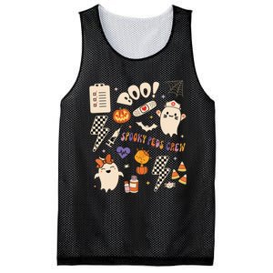 Boo Spooky Peds Crew Ghost Pediatric Nurse Halloween Mesh Reversible Basketball Jersey Tank