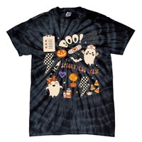 Boo Spooky Peds Crew Ghost Pediatric Nurse Halloween Tie-Dye T-Shirt