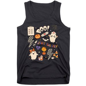 Boo Spooky Peds Crew Ghost Pediatric Nurse Halloween Tank Top