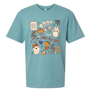 Boo Spooky Peds Crew Ghost Pediatric Nurse Halloween Sueded Cloud Jersey T-Shirt