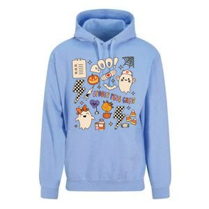 Boo Spooky Peds Crew Ghost Pediatric Nurse Halloween Unisex Surf Hoodie