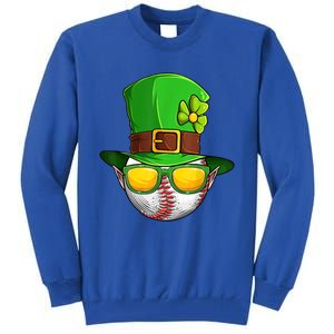 Baseball St Patricks Day Ball Leprechaun Hat Catcher Gift Tall Sweatshirt