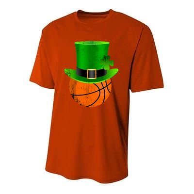 Basketball St Patricks Day Gift Youth Performance Sprint T-Shirt