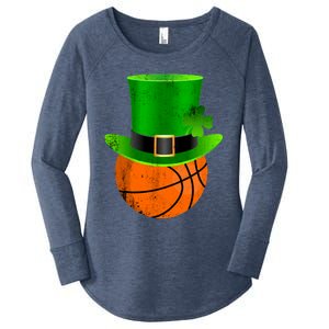 Basketball St Patricks Day Gift Women's Perfect Tri Tunic Long Sleeve Shirt