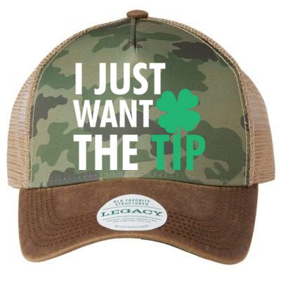 Bartender St Patricks Day Gift Funny Just The Tip Gift Legacy Tie Dye Trucker Hat