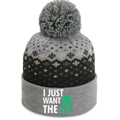 Bartender St Patricks Day Gift Funny Just The Tip Gift The Baniff Cuffed Pom Beanie