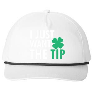 Bartender St Patricks Day Gift Funny Just The Tip Gift Snapback Five-Panel Rope Hat