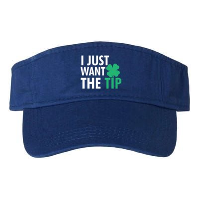 Bartender St Patricks Day Gift Funny Just The Tip Gift Valucap Bio-Washed Visor