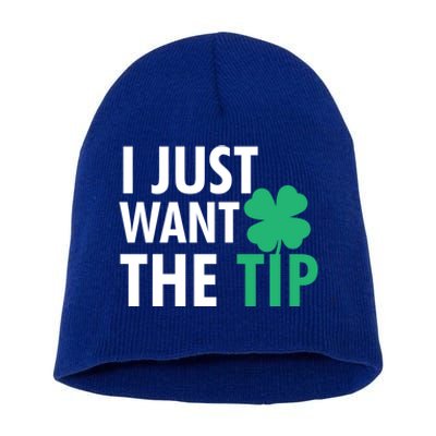 Bartender St Patricks Day Gift Funny Just The Tip Gift Short Acrylic Beanie