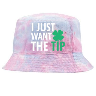 Bartender St Patricks Day Gift Funny Just The Tip Gift Tie-Dyed Bucket Hat