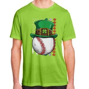 Baseball St Patrick's Day Ball Leprechaun Hat Catcher Lover Sport Adult ChromaSoft Performance T-Shirt