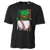 Baseball St Patrick's Day Ball Leprechaun Hat Catcher Lover Sport Cooling Performance Crew T-Shirt