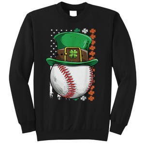 Baseball St Patrick's Day Ball Leprechaun Hat Catcher Lover Sport Sweatshirt