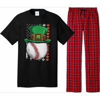 Baseball St Patrick's Day Ball Leprechaun Hat Catcher Lover Sport Pajama Set