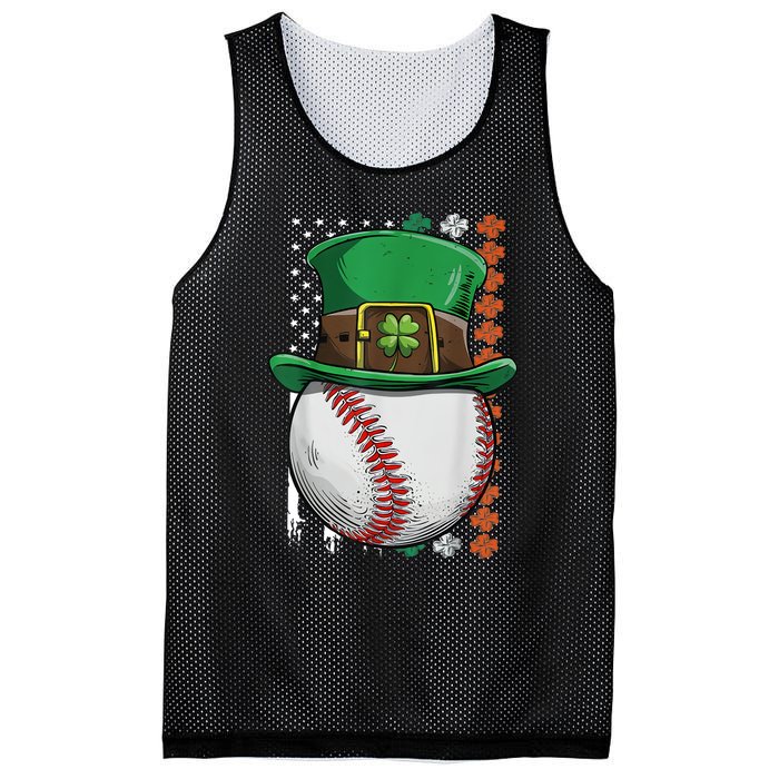 Baseball St Patrick's Day Ball Leprechaun Hat Catcher Lover Sport Mesh Reversible Basketball Jersey Tank