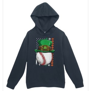 Baseball St Patrick's Day Ball Leprechaun Hat Catcher Lover Sport Urban Pullover Hoodie