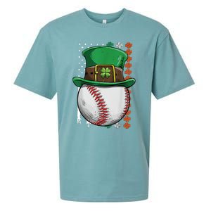 Baseball St Patrick's Day Ball Leprechaun Hat Catcher Lover Sport Sueded Cloud Jersey T-Shirt