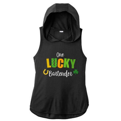 Bartender St Patricks' Day Cute Bartending Irish Pub Cute Gift Ladies PosiCharge Tri-Blend Wicking Draft Hoodie Tank