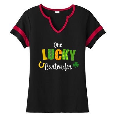 Bartender St Patricks' Day Cute Bartending Irish Pub Cute Gift Ladies Halftime Notch Neck Tee