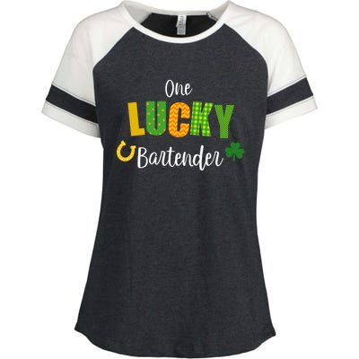 Bartender St Patricks' Day Cute Bartending Irish Pub Cute Gift Enza Ladies Jersey Colorblock Tee