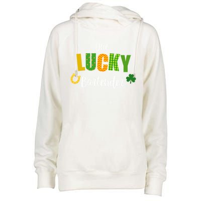 Bartender St Patricks' Day Cute Bartending Irish Pub Cute Gift Womens Funnel Neck Pullover Hood