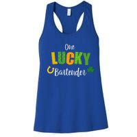 Bartender St Patricks' Day Cute Bartending Irish Pub Cute Gift Women's Racerback Tank