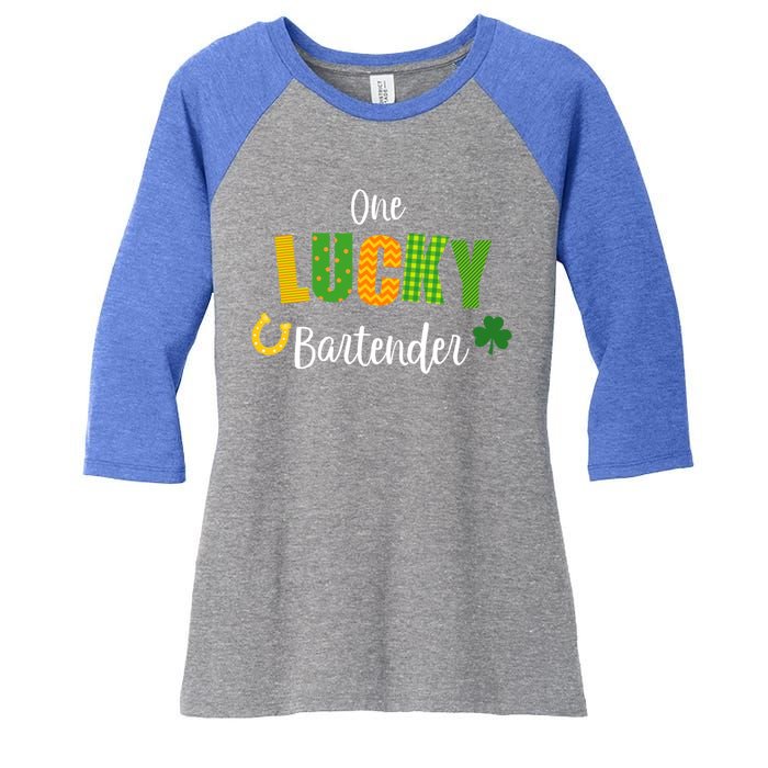 Bartender St Patricks' Day Cute Bartending Irish Pub Cute Gift Women's Tri-Blend 3/4-Sleeve Raglan Shirt