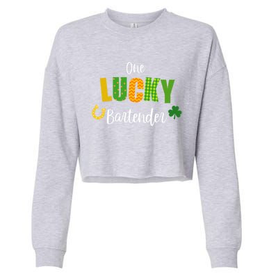 Bartender St Patricks' Day Cute Bartending Irish Pub Cute Gift Cropped Pullover Crew