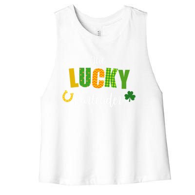 Bartender St Patricks' Day Cute Bartending Irish Pub Cute Gift Women's Racerback Cropped Tank