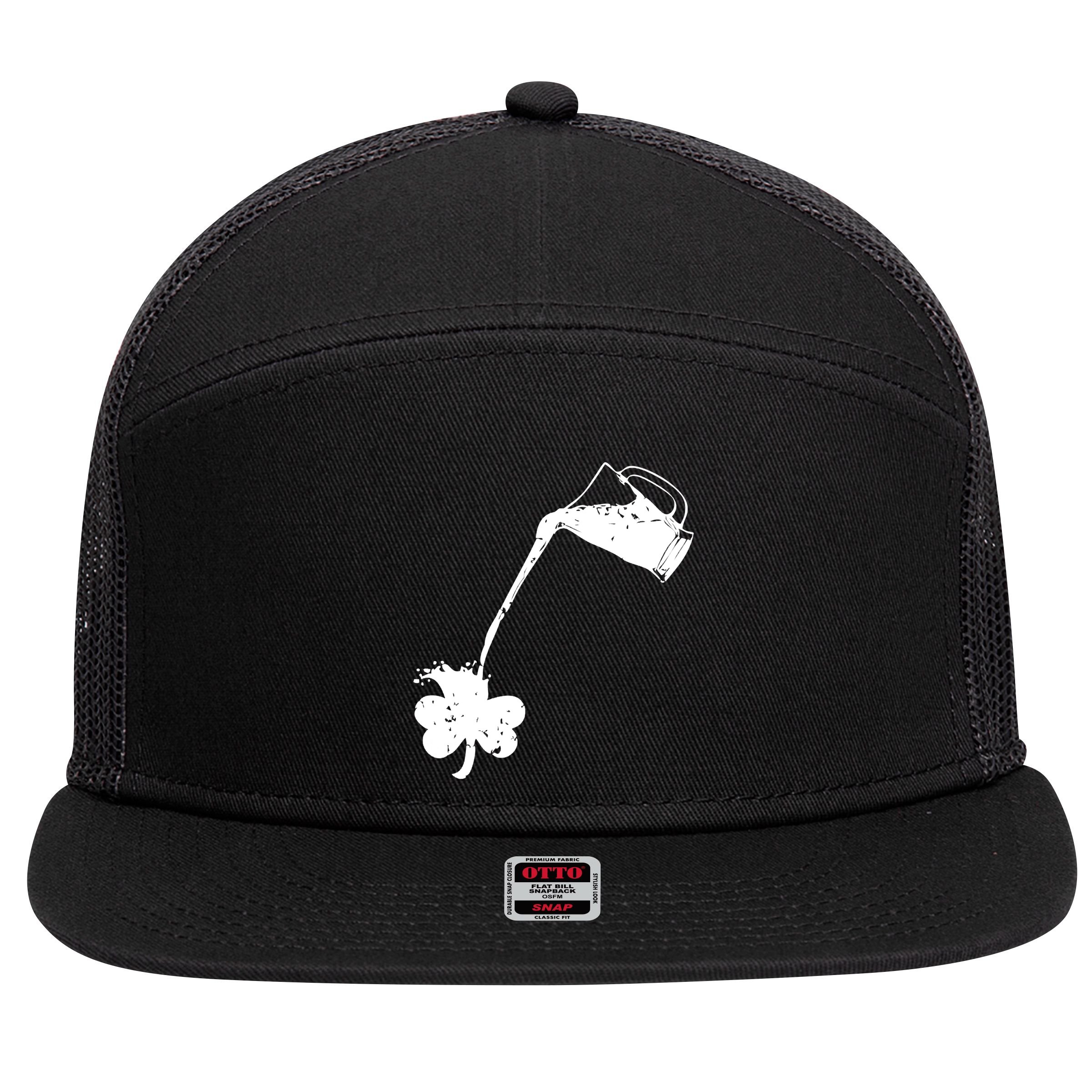 Beer St Patricks Day Holiday 7 Panel Mesh Trucker Snapback Hat