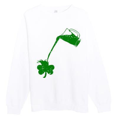 Beer St Patricks Day Holiday Premium Crewneck Sweatshirt